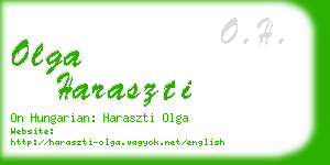 olga haraszti business card